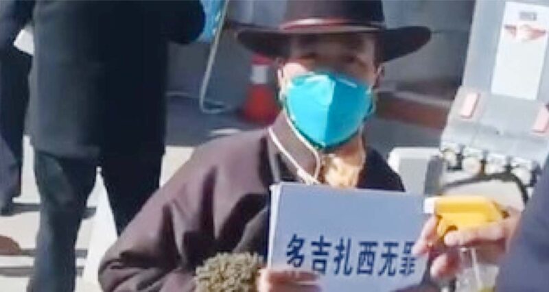 Imprisoned Tibetan businessman’s sister stages brave protest outside Lhasa court