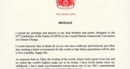 Dalai Lama’s message to global climate summit shows need for urgent action in Tibet