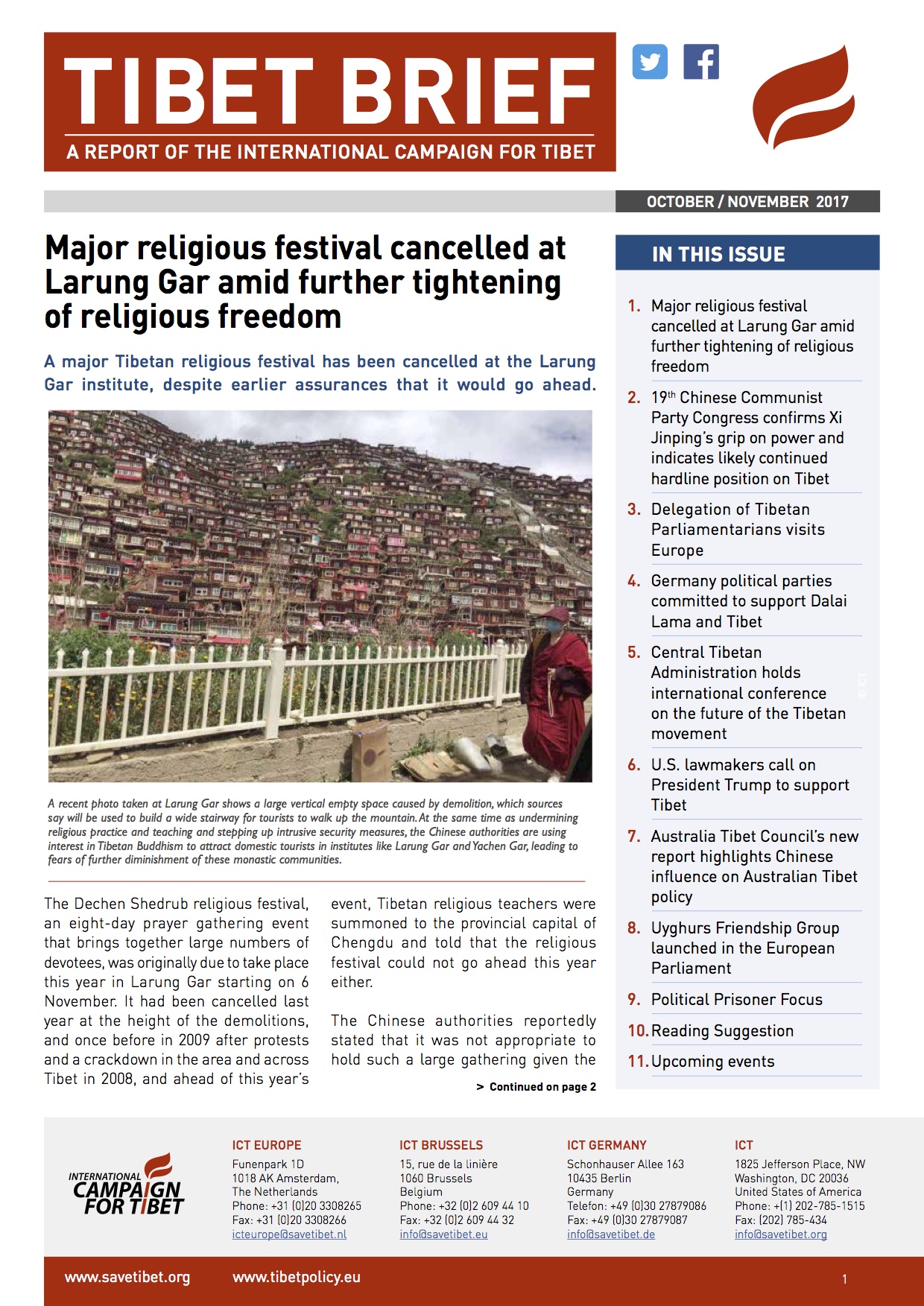 Tibet Brief October:November 2017-EN