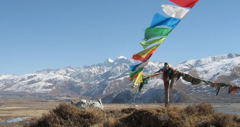 Tibetan prayer flags forced down by Chinese authorities