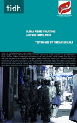 Human Rights Violations and Self-immolation: Testimonies by Tibetans in Exile